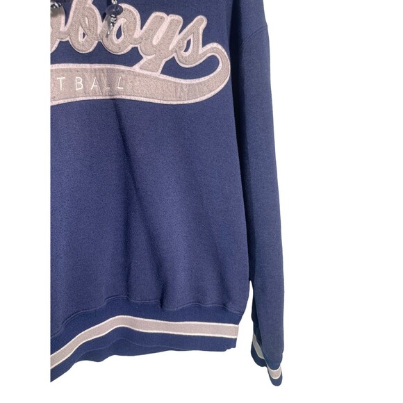 Vintage Starter Dallas Cowboys Script‎ Hoodie Sweatshirt Pockets 90s Sz M - Picture 3 of 16